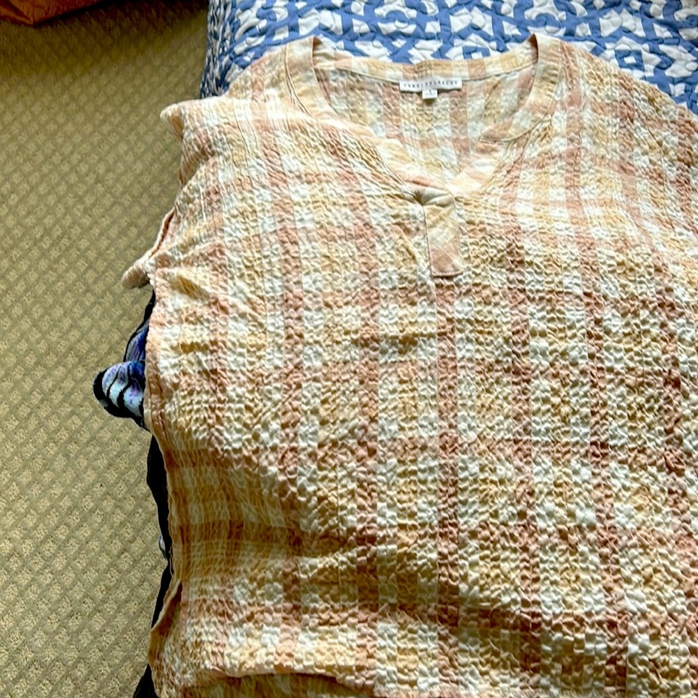 Jane + Delaney great summer shirt to pair with your jean shorts!